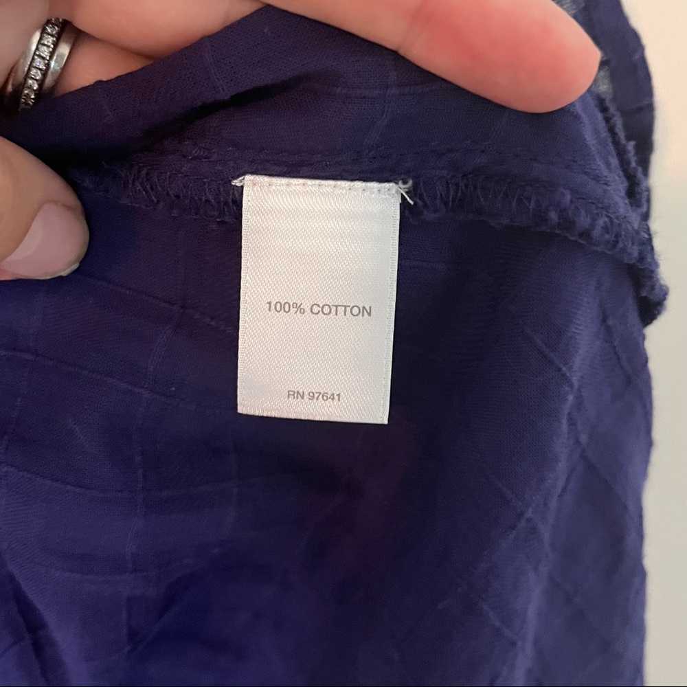 J. Jill Button Down Baby Doll Window Pane Shirt XL - Picture 5 of 7